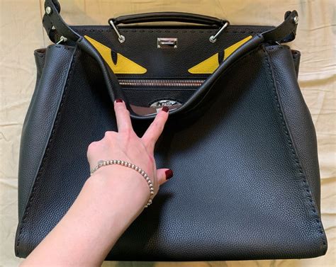 fendi yellow eyes bag|fendi large peekaboo tote.